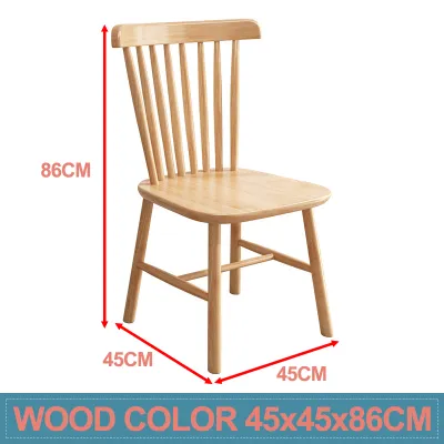 TableTrove Solid Wood Chair - Multi-Purpose Sturdy Kerusi Makan Kayu Chair