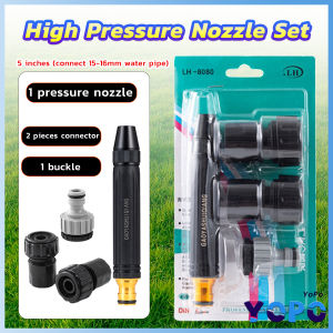 YP High Pressure Nozzle Garden Hose Spray Nozzle Jet Water Pressure Power Spray Nozzle CarwashSet