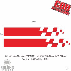Stiker Kap Mesin Mobil Variasi Lis Keren All Varian Cutting Sticker Aksesoris Terbaru