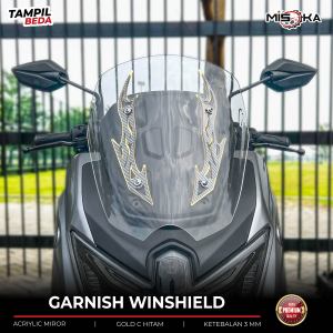 Misoka Garnish Winshield Acriylic V 1 Mirror Nmax techmaxTurboNeo sNeo