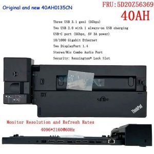 40AH แท่นวางมือถือใหม่ของแท้พร้อมแหล่งจ่ายไฟ135W 40AH0135CN สำหรับ Lenovo ThinkPad T590 T580 L480 L490 T495 T490 T480 S P43s A485 L13 X390โยคะแล็ปท็อป X280