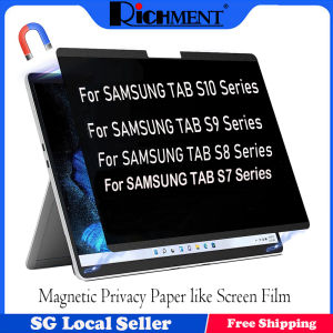 【✅SG Seller✅】RICHMENT Removable&Reusable Magnetic Privacy Easy-Install Anti-Glare Like Paper Screen Protector for Samsung Galaxy Tab S11 ULTRA S11+ S10 ULTRA S10+ S9ULTRA S9+ S9FE S9FE S8ULTRA S8+ S8 S7 FE S7FE S7+ Drawing Notetaking screen Flim