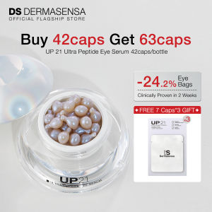 DS Dermasensa UP21 Eye Serum with 20% Peptides - Targeted Eye Bags Treatment for Puffy & Fat Bags Reduce Under-Eye Swelling & Wrinkles Clinically Proven Anti-Aging (42 cap jar)