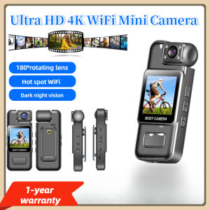4K Ultra HD WiFi Body Cam Compact Infrared Night Vision 170° Wide Angle Sports DV for Outdoor/Home Security