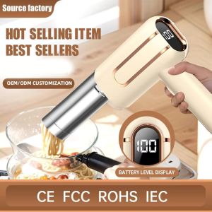 BISCUSR Fully Automatic Electric Pasta Noodle Makerr Handheld USB Rechargeable Noodle Squeezing Machine Small Effortless Wireless Pasta Making Machine Home Kitchen