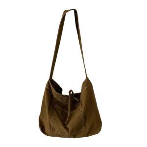Túi shopping đeo vai dung tích lớn canvasbags cho cô gái phụ nữ Túi hobo Retro Túi du lịch thường ngày linh hoạt messengerbag