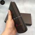 Lee Jeep Camel Long Zip Leather Wallet Genuine Cow Leather Purse Dompet Kulit Panjang. 