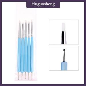 [huguosheng] 5 cái bộ thép không gỉ hai đầu điêu khắc polymer và gốm mềm Công cụ đất sét Silicone mô hình nghệ thuật Shaper công cụ