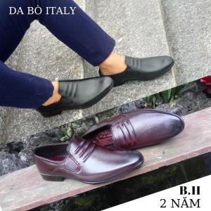 Giày lười da nam mã K229giày da nam cao cấp việt nam chất liệu da bò italy nhập khẩu màu đen