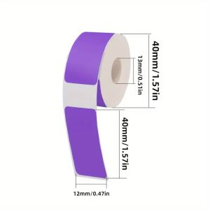 PLLEWY Colorful Adhesive Label Maker Paper 12mm×40mm 160/Roll Laminated Labeling Paper Thermal Paper Office Supplies