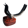 Asbak burung murai batu hitam, asbak, patung burung murai batu hitam, muray batu. 