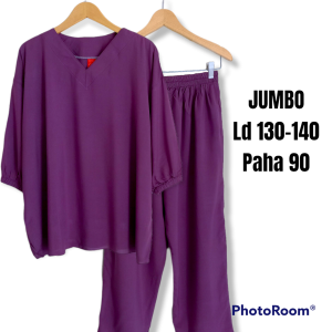 setelan wanita jumbo xxxl ld 140 kekinian / setelan rayon jumbo / setelan alesha wanita / setelan jumbo ld 140 bahan melar terbaru / stelan jumbo xxl ld 130 bahan melar / baju stelan ukuran xxxl jumbo / setelan rayon jumbo xxxl kekinian ld 130