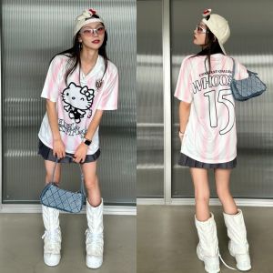 เสื้อยืดโอเวอร์ไซส์เกาหลี เสื้อยืดฟุตบอล เสื้อยืดกีฬา เสื้อยืดสตรีท Hottrend