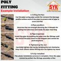 SYK Poly Fitting Poly Pipe Connector HDPE Poly Fitting Smart Coupler Elbow Tee End Cap Sambungan Paip Air. 