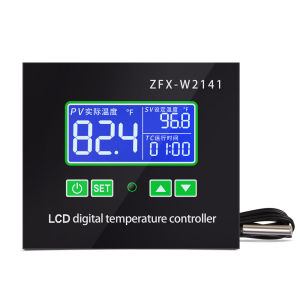LCD Digital Temperature Controller Digital Thermostat Temperature Conditioning Controller with NTC Thermal Probe ZFX-W2141