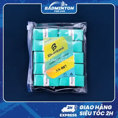 Quấn cán Bumbee AS007 vỉ 10 chiếc TÚI ZIP tiện lợi siêu bám tay thấm hút mồ hôi