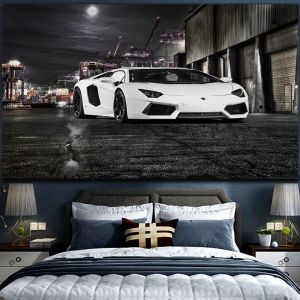 โปสเตอร์รถสปอร์ตชื่อดัง Lamborghini Racing ห้องนอนพื้นหลังผนังหอพักนักเรียนผ้าพื้นหลังห้องนอนผ้าพื้นหลัง