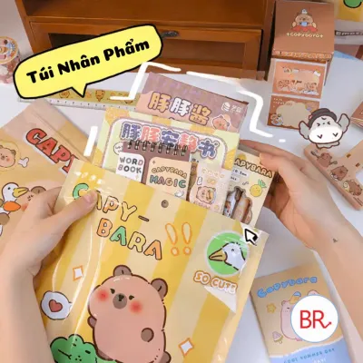 Túi mù Blind pack 8-10 món đồ dùng Capybara Lucky bag set quà tặng cho bé túi test nhân phẩm quà tặng học sinh