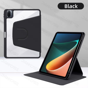 For Xiaomi Pad 7/7 Pro 11.2inch Xiaomi Pad 6/6 Pro Case For Mipad 5/5 Pro 11inch Redmi Pad SE Xiaomi Pad 6S Pro 12.4inch Redmi Pad Pro 12.1inch POCO Pad 360° Rotatable Transparent Back Tablet Flip Cover