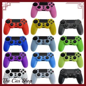 [The Cici Shop] Soft Silicone Protective Control Cover For Playstation 4 Controller Skin PS4 Gamepad Case With Joystick Grip Caps