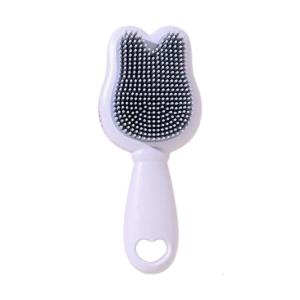 Baby Bath Brush Cartoon Rabbit Pattern Silicone Hair Scrubber Soft Massage Bath Brush Scalp for Toddler Infant