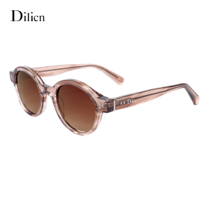 Dilicn Kính râm dành cho nam và nữ Bảo vệ UV400 Ống kính phân cực khung tròn BAF6015S