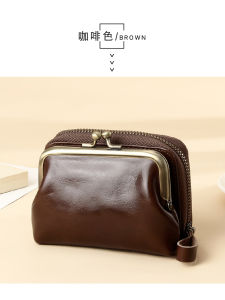 Smart King New Retro Coin Purse for Women Genuine Cow Leather Casual Multifunction Detachable Short Wallets Large Capacity Clutch Card Holders