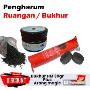 Set Bukhur Aromaterapi Nusantara Premium dengan Arang Magic - Warna Ruang Abu-abu