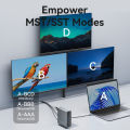 Vention 15 in 1 USB C HUB MST Vertical Docking Station Type C to HDMI 4K60Hz DP USB 3.2 3.0 A 10Gbps 3.5mm SD TF RJ45 Ethernet for Windows MacBook Laptop Thunderbolt 4 Type C Hub. 