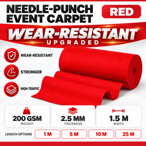 Disposable Red Carpet Thickened Anti-Slip Wedding Celebration Exhibition Welcome Carpet Green Gray 1m 5m 10m 25m 红地毯
