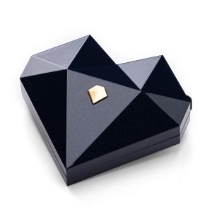 COSE Dustproof Proposal Ring Box Waterproof Elegant Auto Pop Up Jewelry Box Jewelry Display Case White Heart Diamond Ring Box Valentines Day