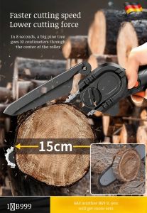 Electric Chainsaw Household Small Handheld Electric Logging Saw Saw Firewood Saw Tree Lithium Battery Large Capacity Rechargeable Electric Chain Saw 单手锯户外伐木电动锯