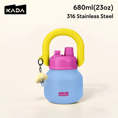 KADA LIN LIN Tumbler for Hot and Cold with Straw 316 Stainless Steel Wide Mouth for Kids