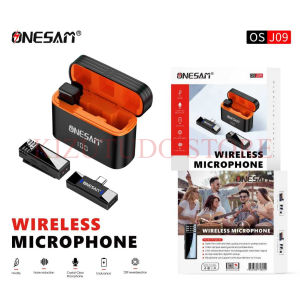 ONESAM J09 WIRELESS MICROPHONE CLIP ON 2 MIKROFON WIRELESS LAVALIER PORTABLE & FASHIONABLE