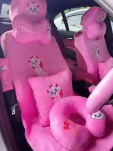 ชุดหุ้มเบาโฆษณา ตกแต่งรถยนต์ พืช รูปร่างเสื้อหุ้มแมวชมพู ส่วนตัวสำหรับกระบะและเก๋ง ถูกถูกต้อง พร้อมส่งและออร์เดอร์เสริมความงาม