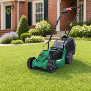 SUGAR PLUMGUI 1600w Hand-Pushed Electric Lawn Mower Push-Style Powerful Electric Self-Propelled Lawn Mower Grass Catcher Foldable Electric Household Lawn Mower Large Yards
