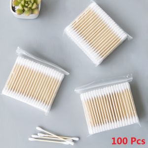 100Pcs Double Head Cotton Swab Cotton Buds For Phone Cleaning and Beauty Makeup Nose Ears Cleaning #1