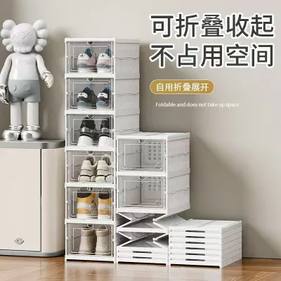 Rak Sepatu Lipat 3 Susun Dan 6 Susun Storage Box Serbaguna Bahan Plastik Rak Lipat Transparan