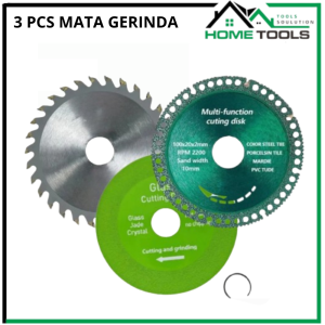 Set 3 Pcs Mata Gerinda Pemotong Keramik Granit Pisau Kayu Pemotong Granit Cutting Diamond Saw 4 inch