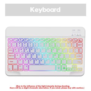 GOOJODOQ Backlit Keyboard Bluetooth-compatible Keyboard Backlight Wireless Keyboard and Mouse For iPad Android Windows iOS Phone