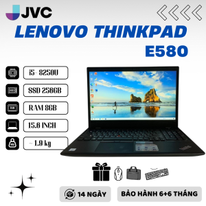 Laptop Giá Rẻ Lenovo E580 I5-8250U hàng xịn RAM 8GB SSD 256GB 1366x768(LCD)