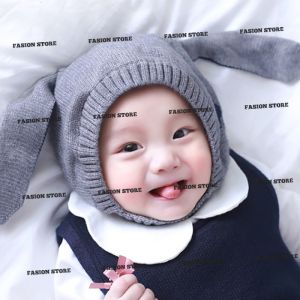 topi kupluk bayi karakter telinga kelinci rabbit topi bayi perempuan bunny 3 bulan sampai 2 tahun