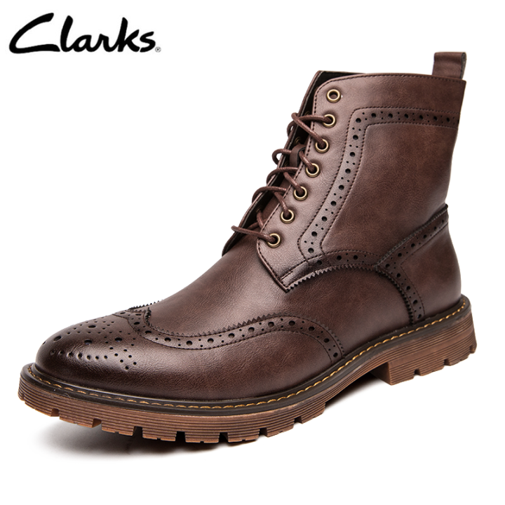 Clarks Men s Martin Boots Men s Non Slip Brown Lazada PH