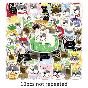 50PCS Original Fighting Graffiti Dog Dog Cute Pet Stickers Suitcase Water Cup Desktop Personalized Diy Decorative Waterproof No marks No need for cutting stickers