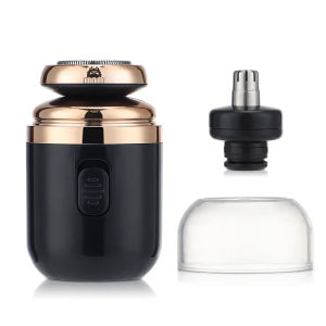 Electric Travel Shaver for Men-Pocket Size Washable Razor-Mens 2 in 1 Capsule Shaver Nose Hair Trimmer Mans Travel Razor