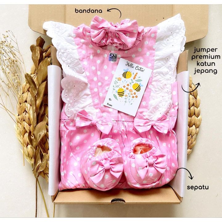 HAMPERS DOMINIKA JUMPER SUIT baju sepatu bandana pakaian anak