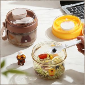 ถ้วยพกพา ทําความสะอาดง่าย แก้วนม สุขภาพ นํากลับบ้าน ฉนวนกันความร้อน โภชนาการ อาหารกลางวัน สะดวก