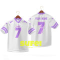 Women's V-neck COQUETTE RIBBON JERSEY Microfiber Jersey T Shirt Lengan Pendek Sport Retro Collar Quick Dry Baju Unisex  FREE NAME AND BACK NUMBER. 