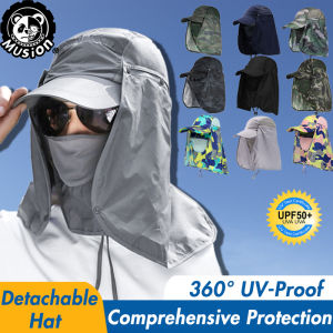 Musion Mũ Che Nắng Mũ Làm Vườn Câu Cá Ngoài Trời Chống Tia UV UPF Mũ Chống Nắng Mũ Nhật Bản Có Lưới