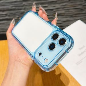 Oval Soap Candy Clear Airbag Shockproof Case For iPhone 18 17 16 15 14 13 12 11 Pro Max Camera Protection Acrylic Back Cover